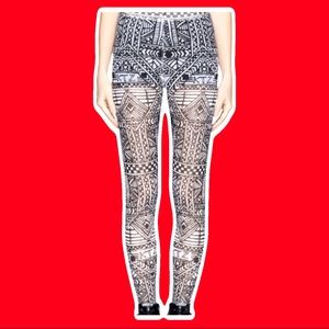 RARE‼️ Sheer KTZ Tattoo Pants - B&W